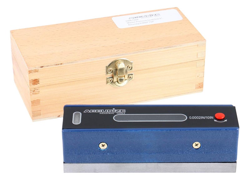 Accusize Industrial Tools أدوات أكسوسيز الصناعية مستوى دقيق 6 بوصة في صندوق مخصص، دقة 0.0002''/10''، S908-C684 - Image 2